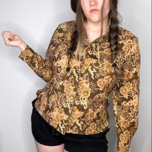 Vintage 70’s Groovy Button Down Top